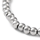 316 bracelets extensibles en perles rondes en acier inoxydable chirurgical BJEW-M305-01B-P-2