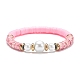 Bracelet extensible fait main en perles heishi en argile polymère BJEW-JB07453-5