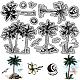 CRASPIRE Tree Clear Stamps Plants Coconut Palm Seagull Bird Reusable Retro Transparent Silicone Stamp Seals for Journaling Card Making DIY Scrapbooking Photo Album Decorative Christmas Gifts DIY-WH0439-0172-1