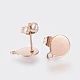 Placage ionique (ip) 304 accessoires de boucles d'oreilles en acier inoxydable STAS-K184-02-02RG-2