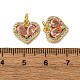Латунные микро проложить кубического циркония подвески KK-A271-12G-3