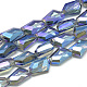 Chapelets de perles en verre électroplaqué EGLA-S158-M-3