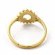Ионное покрытие (ip) 304 регулируемое кольцо из нержавеющей стали в виде подсолнуха для женщин RJEW-B027-17G-3