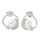 Orecchini pendenti con perle a conchiglia EJEW-Z024-09A-P-1