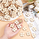 OLYCRAFT 200Pcs Wooden Gear Wheel Unfinished Wooden Gears Undyed Wood Pendants Gear Slices Mini Wooden Sliced Pendant Decoration Poplar Natural Wood Beads for DIY Crafts Art Decoration WOOD-OC0002-63-3