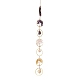 Flat Round with Tree of Life Natural Gemstone Chips Chandelier Hanging Suncatcher AJEW-Q143-03-2