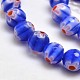 Faceted Millefiori Glass Round Beads Strands LK-P006-05-3