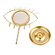 Iron Tabletop Detachable Jewelry Stand with Eye Shaped Vanity Mirror AJEW-B011-01-4