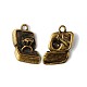 50Pcs Finger Ring Box Antique Bronze Tibetan Style Alloy Pendants X-PALLOY-A15372-AB-NF-1