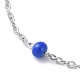 304 bracelet chaîne forçat en acier inoxydable avec rondelles en émail perlées BJEW-G683-02P-3