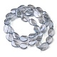 Brins de perles de verre de galvanoplastie transparentes EGLA-C001-M-3