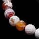 Natural Agate Round Beads Strand G-L084-12mm-M-3