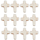 SUNNYCLUE 1 Box About 40Pcs Cross Beads White Synthetic Turquoise Beads Bulk Small Pocket Crosses in Bulk Mini Cross Charm Beads Crucifix Beads for Jewellery Making Beading Kit DIY Bracelet Supplies TURQ-SC0001-06-1