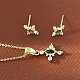 Комплект украшений из латуни с микропаве из кубического циркония FS-WG607C5-01-2