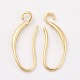 Brass Earring Hooks X-KK-F714-06G-1