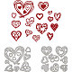 Plantillas de troqueles de corte de acero al carbono con forma de corazón para el día de San Valentín DIY-WH0309-1554-1