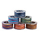 Elecrelive 6 rollos 6 colores hilo de poliéster teñido segmento OCOR-EL0001-01A-2