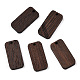 Colgantes de madera de wengué natural WOOD-T023-34-1