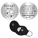 Creatcabin pocket hug token kit per la creazione di portachiavi ricordo a lunga distanza DIY-CN0002-67E-1