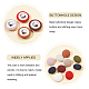 PH PandaHall 60pcs Fabric Button Shank Buttons Fabric Covered Button Colorful Buttons Craft Buttons with Shank Back for Suits Coat Gowns Blouses Shirts Dress DIY Sewing Accessories BUTT-PH0001-15-3