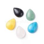 Cabochons en pierres gemmes, pierre mixte, larme, couleur mixte, 18x13x5mm