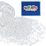12/0 Glass Seed Beads, Ceylon, Round, White, 2mm, Hole: 1mm, 120g/box