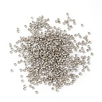Abalorios de latón, rerondana plana, Platino, 2x2mm, agujero: 1 mm, aproximamente 880 unidades / 10 g