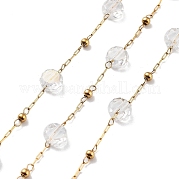 304 handgefertigte Perlenkette aus Edelstahl CHS-K019-03G-02