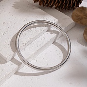 Гладкие простые браслеты из нержавеющей стали 304 для женщин IJ4161-2