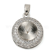 Латунные микропаве прозрачные подвески с фианитом KK-N254-118P-01