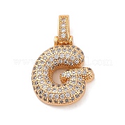 Латунные микро проложить кубического циркония подвески KK-C076-29G-G01