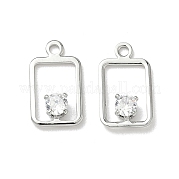 Прямоугольные подвески из латуни с микропаве из кубических цирконий KK-Z136-04P