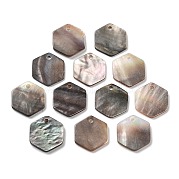 Подвески из натуральной черной ракушки SSHEL-D084-08A