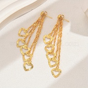 Серьги-гвоздики с кисточками из латуни MD9290-8