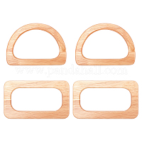 Wholesale SUPERFINDINGS 2Pcs Wooden Round Purse Handle 3.46 inch Round Ring Handbag  Purse Handles Replacement Decorative Handbag Handle for Macrame Bag Straw  Bag Crocheted Purse Making 