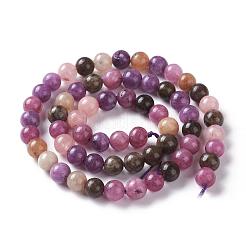 Натуральный белый нефрит имитация турмалина нити бусин G-I299-F01-8mm