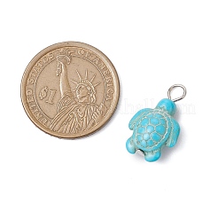 Окрашенные синтетические бирюзовые подвески&nbsp;PALLOY-JF02924-02