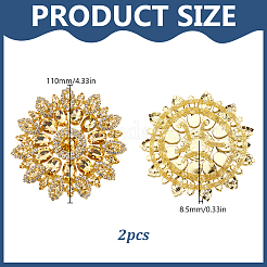Strass en fer et cabochons en verre&nbsp;FIND-WH0366-419B