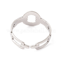 Bague de manchette en acier inoxydable 304 anti-ternissement&nbsp;RJEW-F121-05P