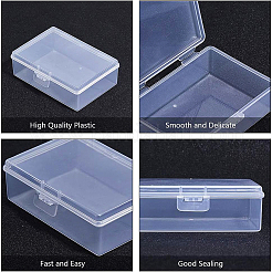 プラスチックビーズ収納ケース  長方形  透明  9.5x6.5x3.2cm&nbsp;CON-WH0068-45