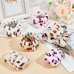 4 пара двухцветных многофункциональных браслетов из кораллового флиса для женщин&nbsp;BJEW-CN0001-01B