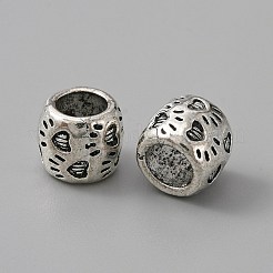 Европейские сплавочные бусины тибетского стиля &nbsp;TIBEB-WH0001-29