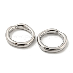 変色しない304ステンレススチール製リンクリング  リング  ステンレス鋼色  14x13.5x2.5mm  内径：10mm&nbsp;STAS-L022-144P