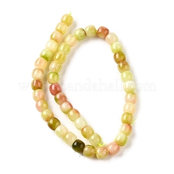 Природные окрашенные белого нефрита нитей бисера G-U023-B03-03