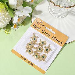 8шт латунные подвески с микропаве и кубическим цирконием&nbsp;KK-BBC0018-75