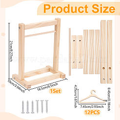 1 bolsa de perchero de madera para muñecas&nbsp;DIY-UN0008-76