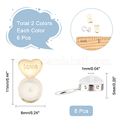 12шт. 2-х цветный силикон с латунными ушными гайками FIND-AR0002-76