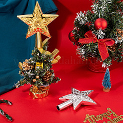 2 Stück 2 Farben Kunststoff Weihnachtsbaumspitze Stern Ornament&nbsp;AJEW-TA0003-49