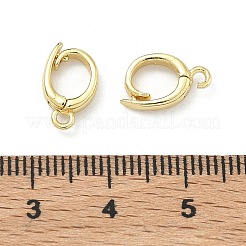 真鍮のツイスターの留め金  長持ちメッキ  ラックめっき  カドミウムフリー＆鉛フリー  18KGP本金メッキ  12x3x8mm  穴：1.4mm  内径：5.5x5mm&nbsp;KK-D229-21G