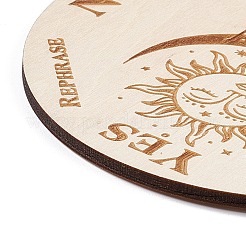 Деревянные резные коврики для чашек&nbsp;AJEW-P103-01D